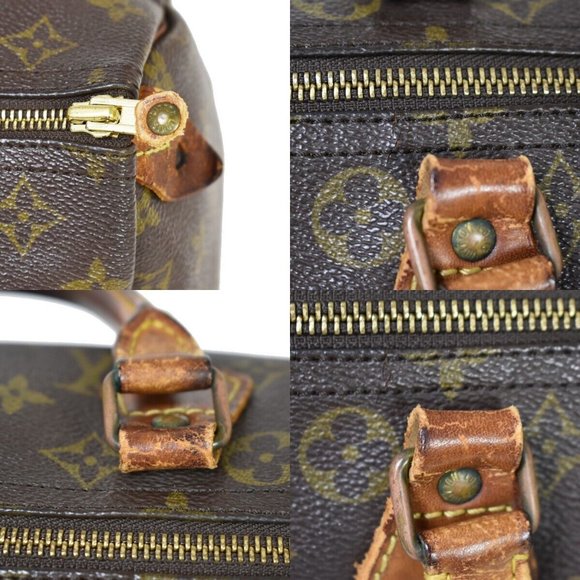 Authentic LOUIS VUITTON Speedy 30 Travel Hand Bag Monogram Leather Brown - Picture 8 of 10